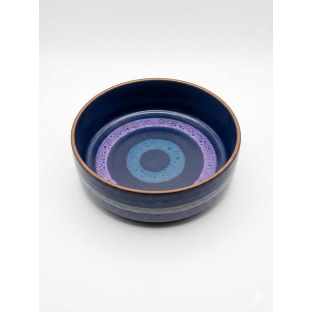 Mid-Century Modern Ceramic Bowl with Matching Plate, 1960s, in Very Good conditions. Designed 1960 to 1969