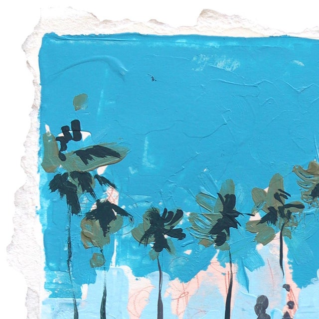 Contemporary Silver Lake Shops - Original La Streetscape Mixed Media Painting on Paper by Kellie Newsome For Sale - Image 3 of 6