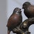 Gilt Metal Double-Bird Figurine — Aged Patina, Engraved Auspicious Base For Sale In Los Angeles - Image 6 of 9