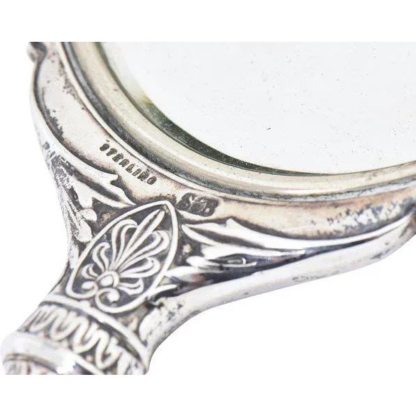 Art Deco Sterling & Enamel Floral Dresser Set - 6 Pieces For Sale - Image 3 of 9