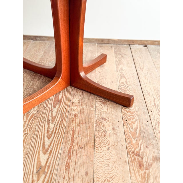 Mid-Century Modern Danish Round Teak Dining Table with Extensions For Sale - Image 16 of 18