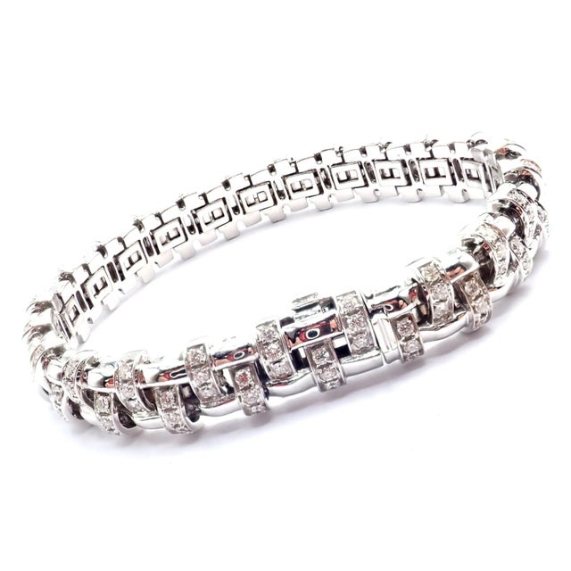 Tiffany & Co. Vannerie 18k White Gold Basket Weave Diamond bracelet. **This bracelet comes with Tiffany & Co retail...
