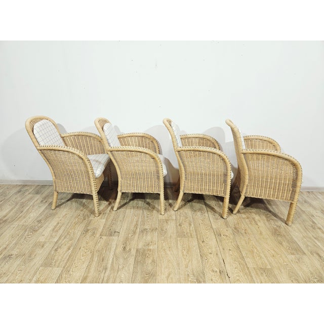 Wicker Armchairs from Domicil Möbel, Germany, 1990s, Set of 4 For Sale - Image 10 of 16