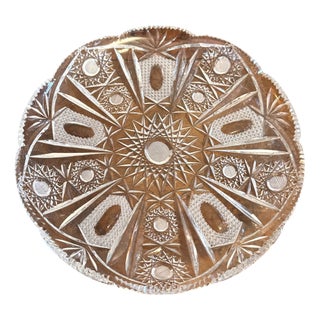 Antique Edwardian Cut Glass Dish, 1900 For Sale