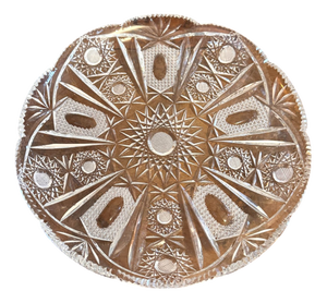 Antique Edwardian Cut Glass Dish, 1900