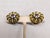 Vintage 1960s Signed Ornella Italy Round Green Beaded Clip Earrings-2 Pieces For Sale In Philadelphia - Image 6 of 8