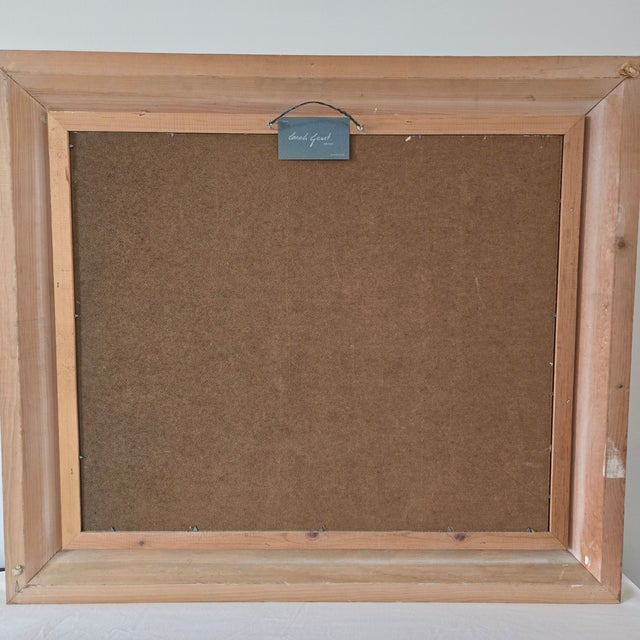 Vintage Carole Gerst Textured Floral Art Impasto Oil Painting Framed in Light Wood Signed For Sale - Image 11 of 16