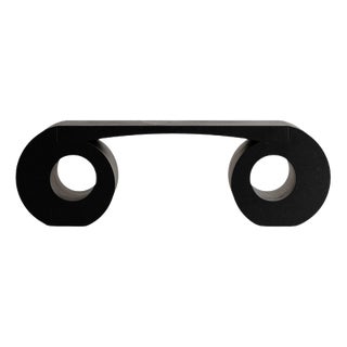 Nero Assoluto Marble Stone Eye Bench by Esther Knopfler For Sale