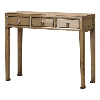 Grey Lacquered Three Drawer Console, 1920s For Sale