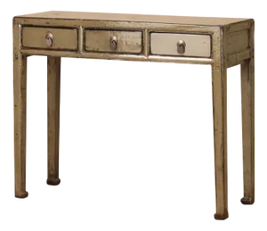 Grey Lacquered Three Drawer Console, 1920s
