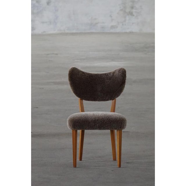 Mid-Century Danish Dining or Desk Chair in Lambswool by Eva Koppel, 1950s For Sale - Image 14 of 18