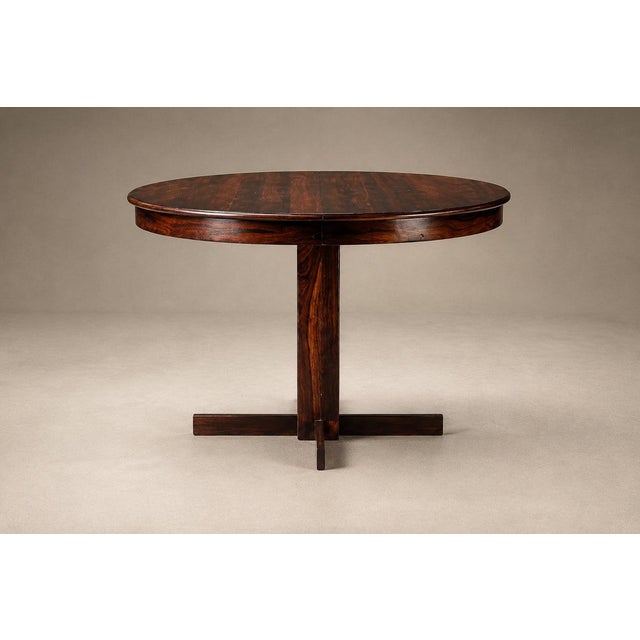 Brazilian Modern Rosewood Round Dining Table by Celina Decorações, 1960s For Sale - Image 15 of 16