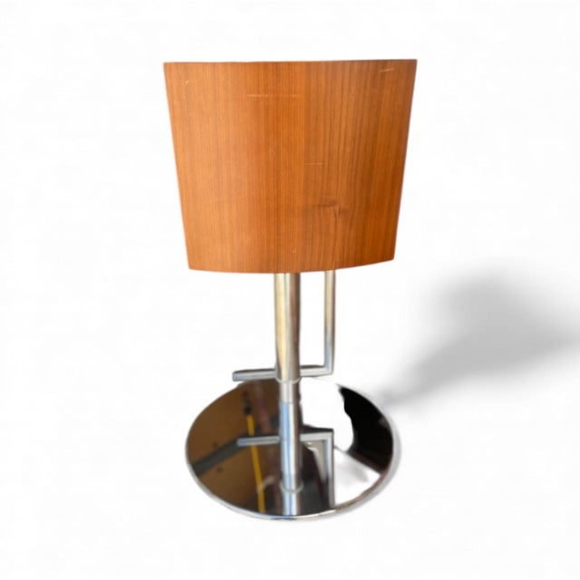 Animal Skin Single Poltrona Frau Bar Stool / Seat / Red Leather For Sale - Image 7 of 12