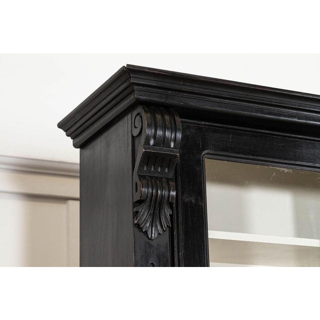 English Ebonised Mahogany Glazed Bookcase, 1940 For Sale - Image 13 of 17