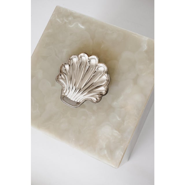 Silver-Plated Shell Dish For Sale - Image 4 of 5