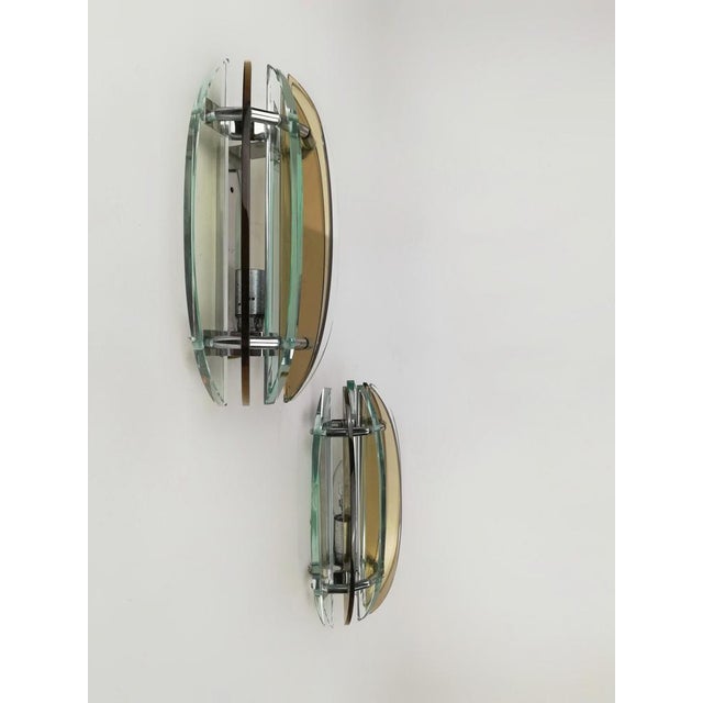 Wall Sconces in Colored Glass and Chrome from Veca, Italy, 1970s, Set of 2 For Sale - Image 18 of 18