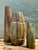 Vintage Snakeskin Wrapped Geometric Vases - Set of 3 For Sale - Image 11 of 12
