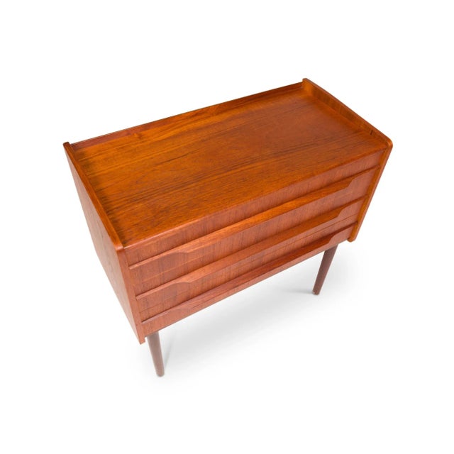Vintage Danish Mid-Century Teak Three Drawer Chest For Sale - Image 9 of 10