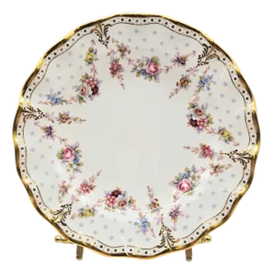 Royal Crown Derby “Royal Antoinette” Bone China Salad Plate – Hand Gilded English Porcelain 8"