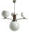 Art Deco Chandelier with Glass Globes, Czechoslovakia, 1950s For Sale