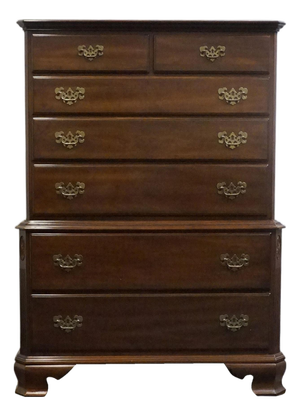 Ethan Allen Georgian Court Collection Solid Cherry Traditional Style 39" Chest on Chest 11-5225