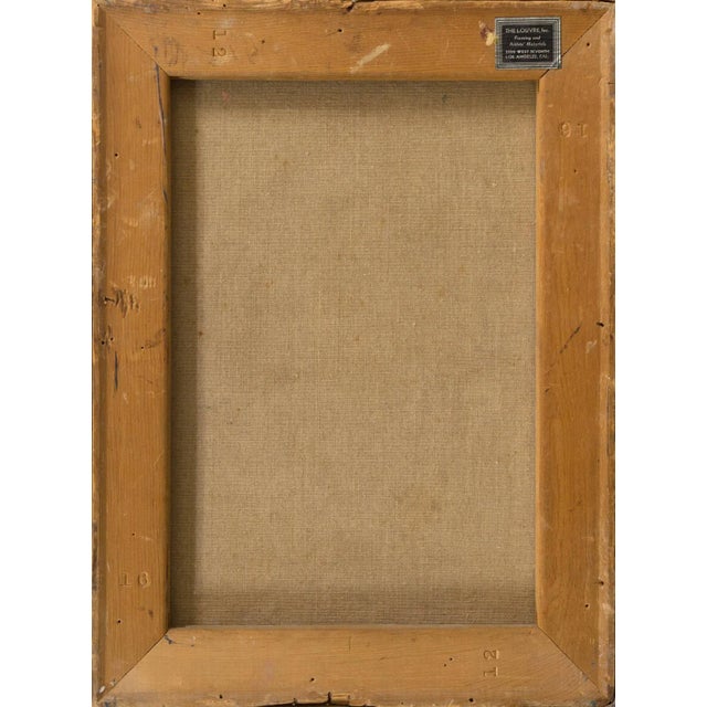 Raspberry Red 'Hopi Girl With Kachina Doll' by Katharine Benepe, California Woman Artist, 1936, Los Angeles Art Association, Taos For Sale - Image 8 of 10