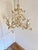 Vintage Italian Floral Tole 5-Light Chandelier in Cream Painted Metal, 1960s For Sale - Image 9 of 12