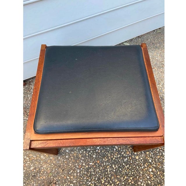 1960s Vintage Mid Century Danish Convertible Table Foot Stool For Sale - Image 6 of 9