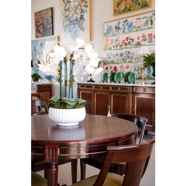 French French Louis XVI Style Mahogany Extension Dining Table With Two Leaves, C. 1930s For Sale - Image 3 of 5