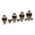 1970s Vintage Japanese Hand-Painted Ceramic Strawberry Canister & Measuring Set - 8 Pieces For Sale
