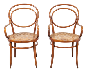 Bentwood Webbing Chairs by Jacob & Josef Kohn for Wiener Werkstätte, Austria, 1890s, Set of 2