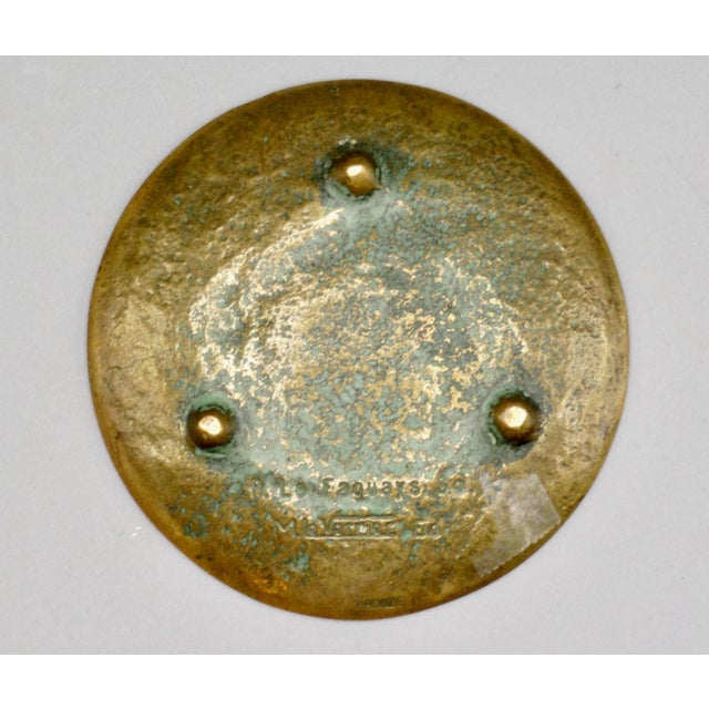 Antique French Art Deco Gilt Bronze Equestrian Tray Pocket Empty For Sale - Image 6 of 7