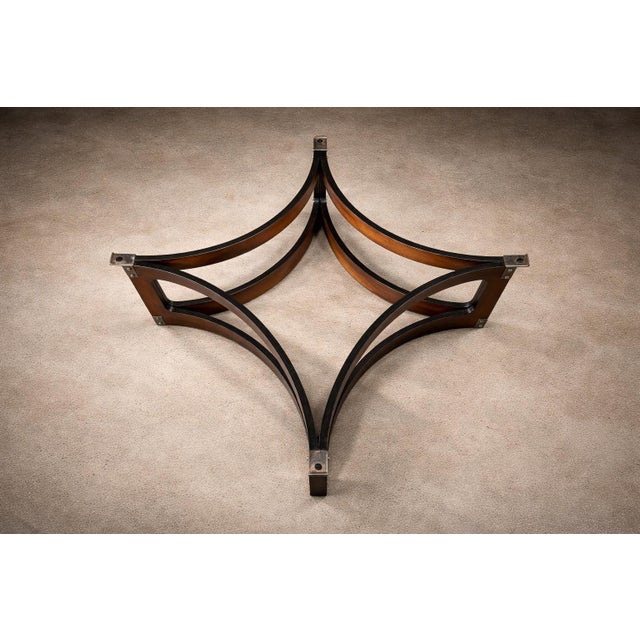 Novo Rumo Round Coffee Table in Bent Rosewood & Glass by Novo Rumo, Brazil, 1960s For Sale - Image 4 of 10