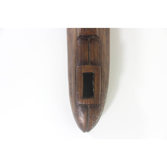 Mid Century Carved Wood Face Mask Signed by Artist For Sale - Image 4 of 17
