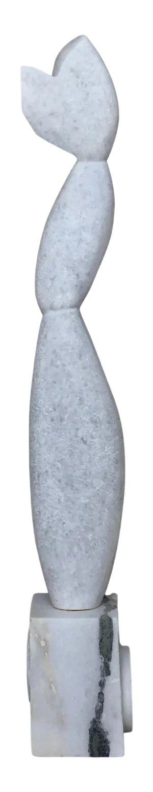 Florales Hand Carved Marble Sculpture by Tom Von Kaenel