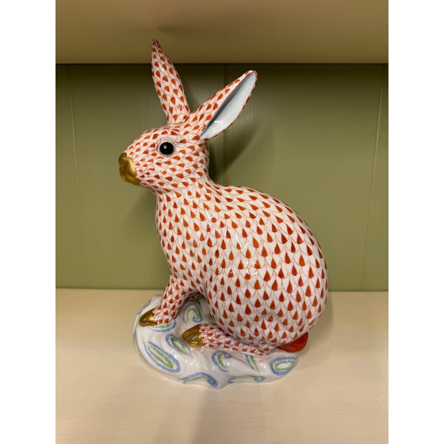 Mid 20th Century Large Red Herend Bunny For Sale In Dallas - Image 6 of 7