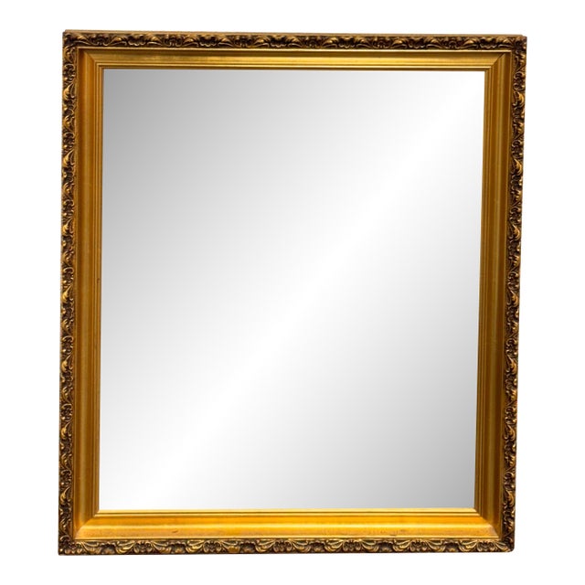 Ornate Gold Framed Mirror, Vintage For Sale
