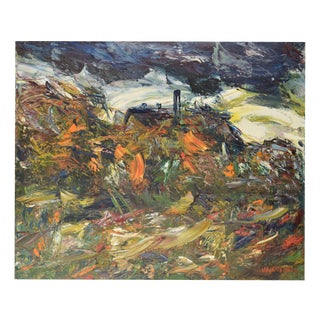 Vilnis Eglītis, Country House, 1985, Oil on Canvas For Sale