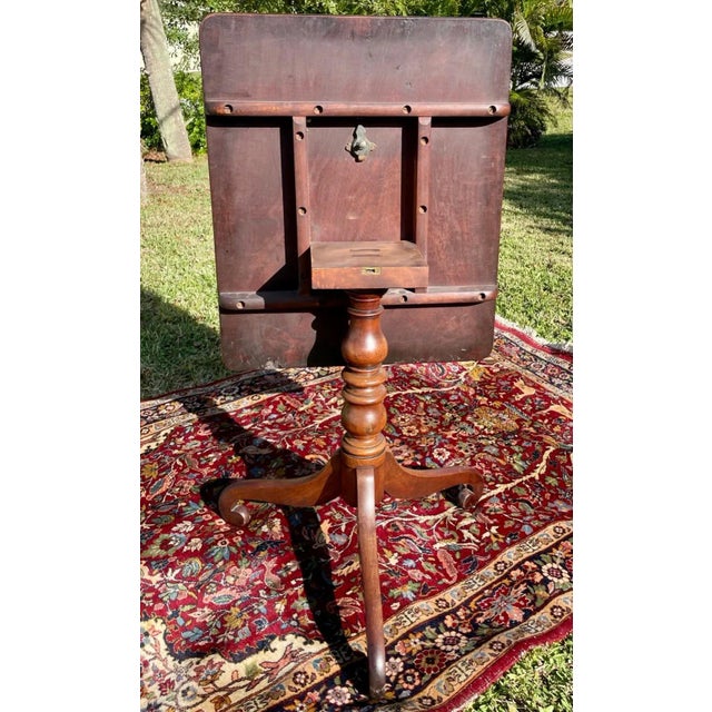 English English George Ll Mahogany RectangularTripod Tilt Top Tea Table C.1790. For Sale - Image 3 of 13