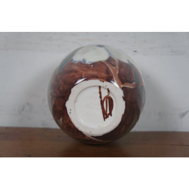 1944 Mid-Century Rookwood Pottery Jens Jensen Floral Porcelain Bud Vase For Sale - Image 9 of 12