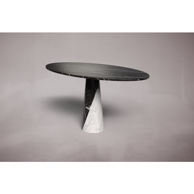 Modern Yang Alexander Black Marble Dining Table For Sale - Image 3 of 4