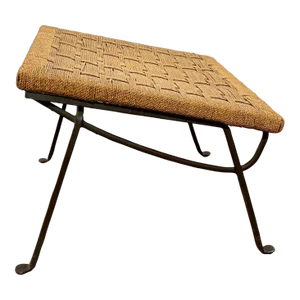 C. 1960s Signed Mauricio Tempestini for John Salterini Ottoman Foot Stool
