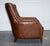 Animal Skin Vintage Brown Heritage Leather Reading Lounge Armchair in the style of Halo and Timothy Oulton For Sale - Image 7 of 16