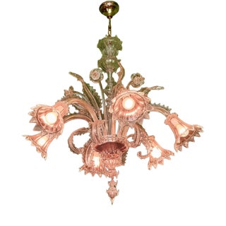 Venetian Murano Crystal Chandelier, Italy, 1950 For Sale
