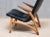 1950s Lounge Chair in Black Leather, Oak & Teak by Arne Hovmand Olsen for J.L. Møllers, Denmark, 1952 For Sale - Image 5 of 15