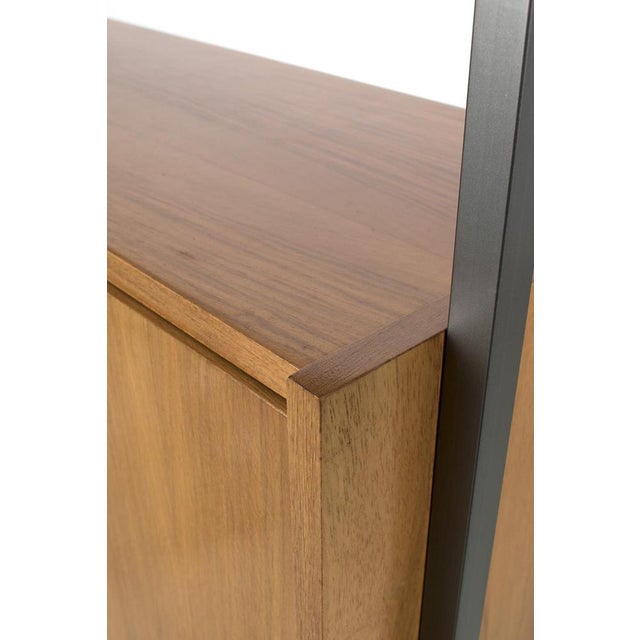 Wood Freestanding Modular Cabinet in Teak Veneer For Sale - Image 7 of 9