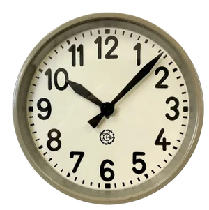 Industrial Factory Wall Clock from Chronotechna, 1950s