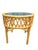 Vintage Bamboo Rattan Wicker Style Glass Top Table End Side or Accent Table Single table in boho chic coastal styles