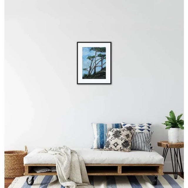 Textile Monterey Cypress, Modern Landscape Oil Painting For Sale - Image 7 of 7