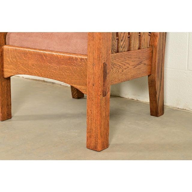 Harden Furniture Antique Mission Oak Arts & Crafts Lounge Chair, Circa 1910 For Sale - Image 10 of 13